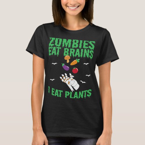 Halloween Vegan Plant Protein Vegetarian Vegetable T_Shirt