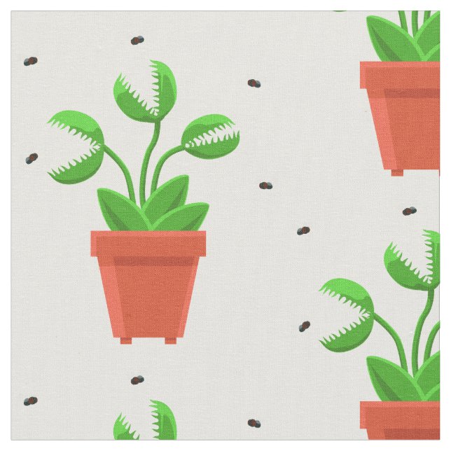 halloween venus fly trap fabric (Close Up)