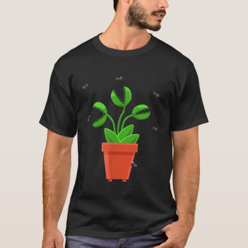 halloween venus fly trap flytrap blue T_Shirt