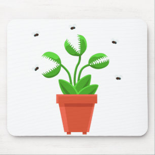 halloween venus fly trap mouse pad