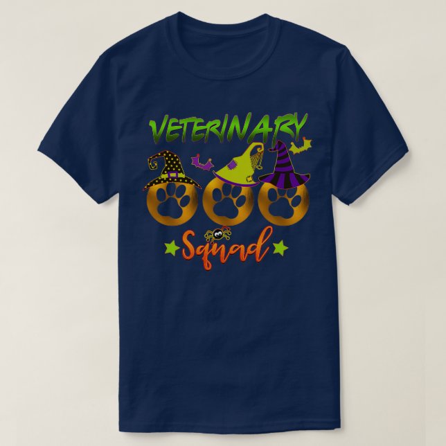 Halloween Veterinary Squad Pets Lovers T-Shirt (Design Front)