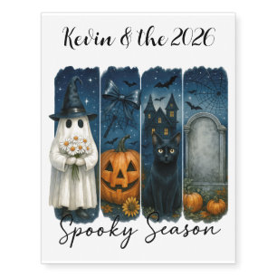 Halloween vibe with our adorably eerie custom temporary tattoos