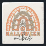 Halloween Vibes Boho Rainbow Fall Halloween Stone Coaster<br><div class="desc">Halloween Vibes Rainbow Fall Halloween Spooky Gifts!</div>