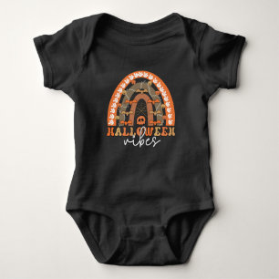Halloween Vibes Boho Rainbow Fall Spooky Baby Bodysuit