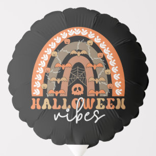 Halloween Vibes Boho Rainbow Fall Spooky Balloon