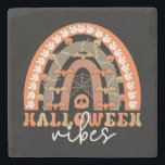 Halloween Vibes Boho Rainbow Fall Spooky Stone Coaster<br><div class="desc">Halloween Vibes Rainbow Fall Halloween Spooky Gifts!</div>
