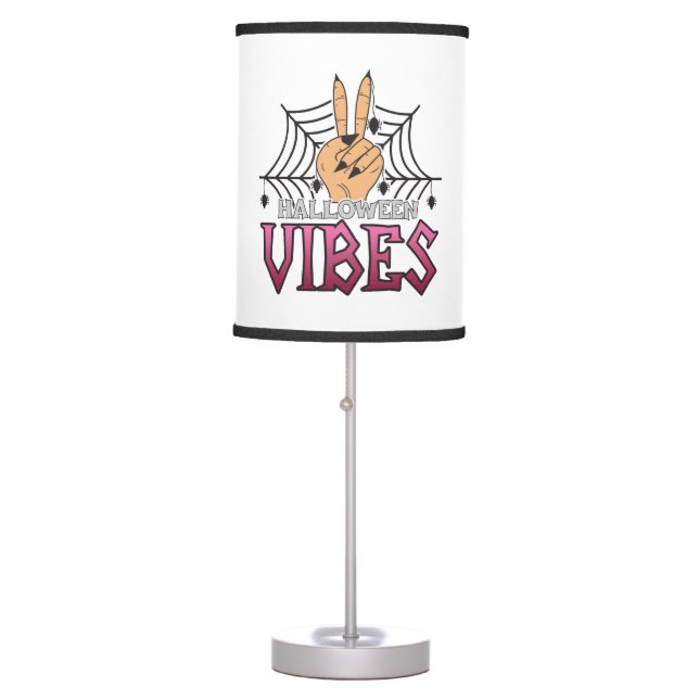 Halloween Vibes, Halloween, Scary, Costume Table Lamp (Front)