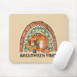 Halloween Vibes – Orange Rainbow Mouse Pad