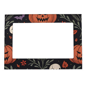 Halloween Vibes Pattern Magnetic Frame