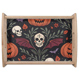 Halloween Vibes Pattern Serving Tray