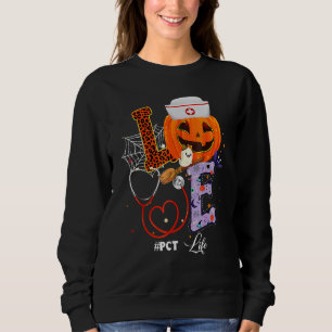 Halloween vibes PCT Life Pumpkin Nurse Outfit for Sweatshirt