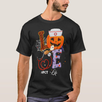 Halloween vibes PCT Life Pumpkin Nurse Outfit for T-Shirt