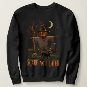 Halloween Vibes – Pumpkin Head Scarecrow Sweatshirt