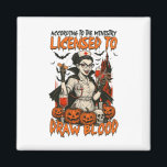 Halloween Vibes Spooky Season Nurse Licensed To Dr Magnet<br><div class="desc">Halloween Vibes Spooky Season Nurse Licensed To Draw Blood</div>