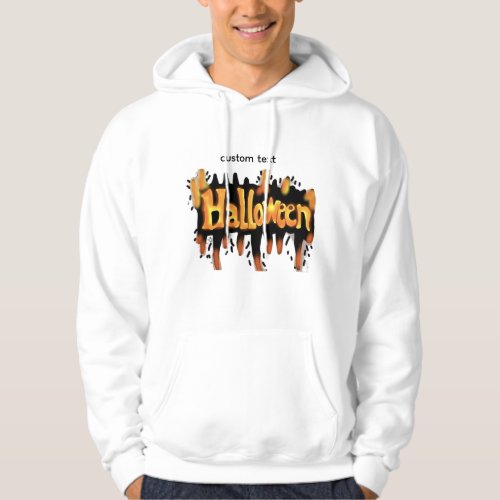 halloween vibes with dripping typography hoodie