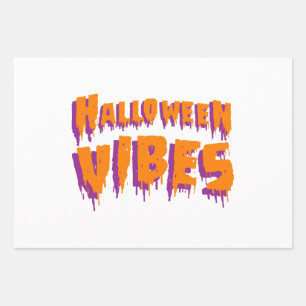 Halloween Vibes Wrapping Paper Sheets