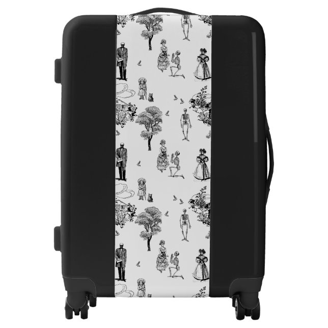 halloween victorian skeleton toile skull luggage (Front)