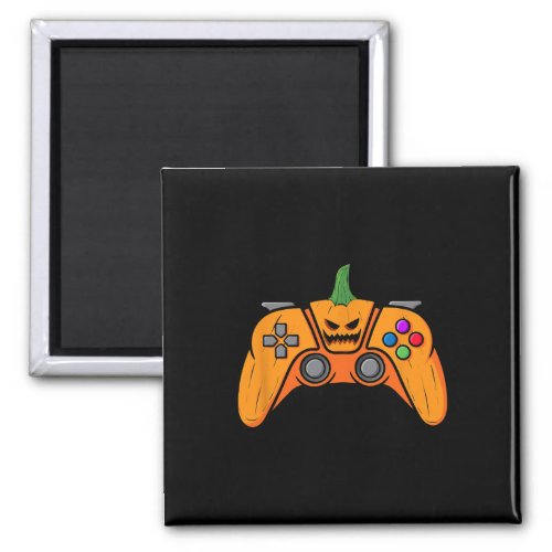 Halloween Video Game Controller With Pumpkin Face  Magnet