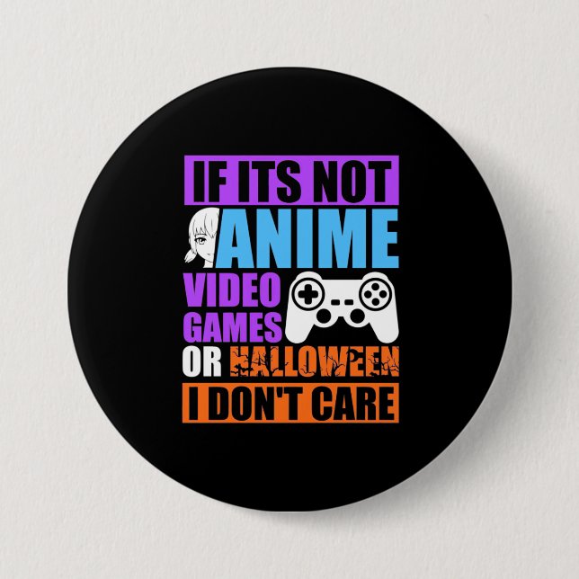Halloween Video Games Button (Front)