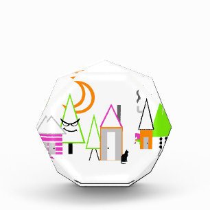 halloween village custom black orange purple award