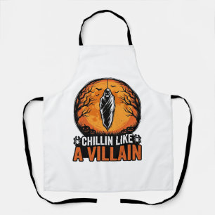 Halloween Villain Vintage Engraving Shirt Design_1 Apron