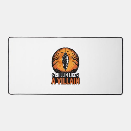 Halloween Villain Vintage Engraving Shirt Design_1 Desk Mat