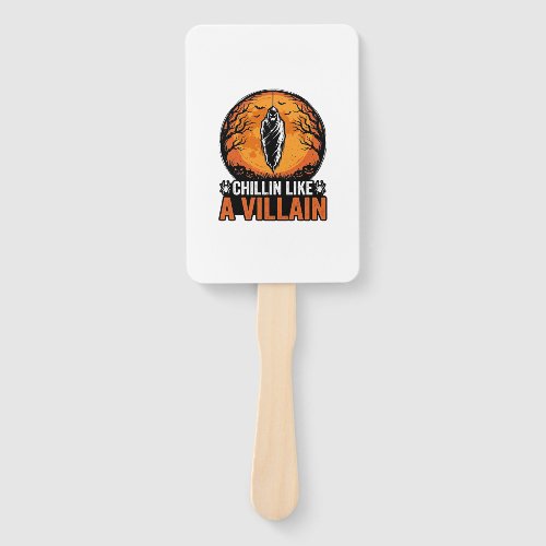 Halloween Villain Vintage Engraving Shirt Design_1 Hand Fan