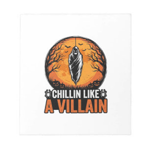 Halloween Villain Vintage Engraving Shirt Design_1 Notepad