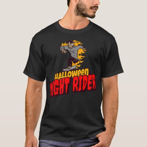 Halloween vintage 90s spooky ghost skeleton rider  T_Shirt