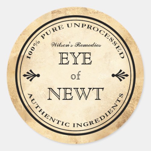Halloween vintage alchemy Eye of Newt potion label