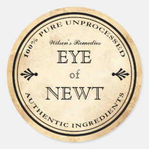 Halloween vintage alchemy Eye of Newt potion label