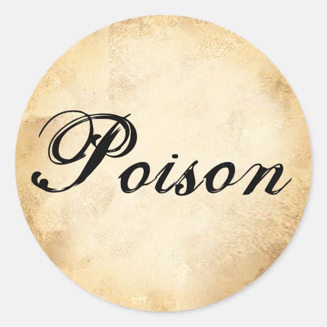 Halloween vintage alchemy poison potion label (Front)