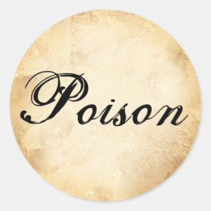 Halloween vintage alchemy poison potion label