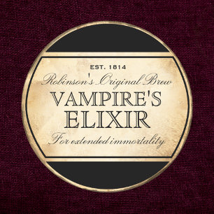 Halloween vintage alchemy Vampire's Elixir label