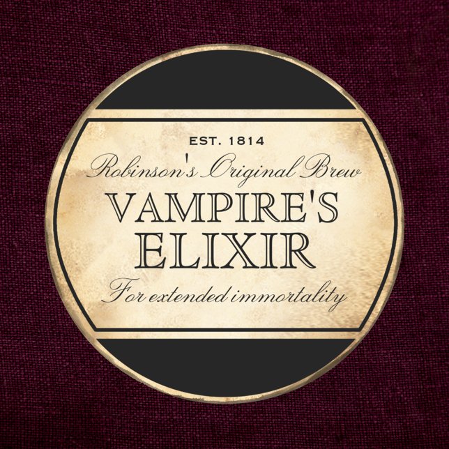 Halloween vintage alchemy Vampire's Elixir label (Creator Uploaded)
