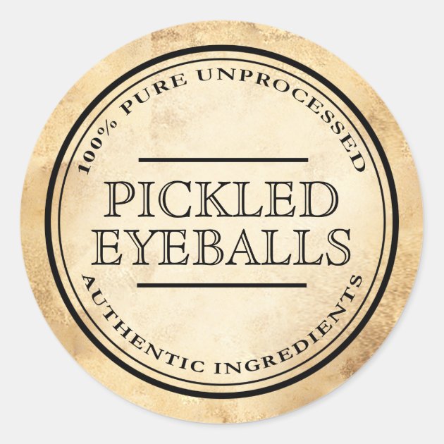 Halloween Vintage Apothecary Pickled Eyeball Label