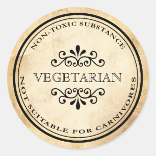 Halloween vintage apothecary vegetarian label
