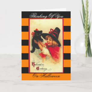 Halloween vintage art Greeting Cards