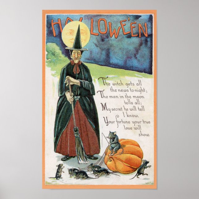 Halloween Vintage Art Poster (Front)