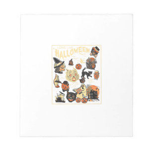 Halloween Vintage Black Cat Long Live Halloween Ta Notepad