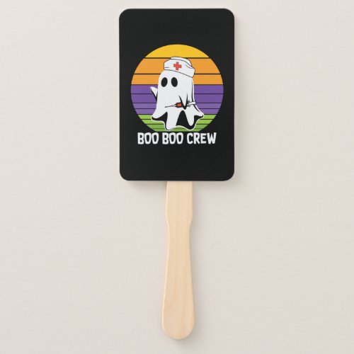 Halloween Vintage Boo Boo Crew Birthday Hand Fan