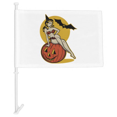 Halloween Vintage Car Flag