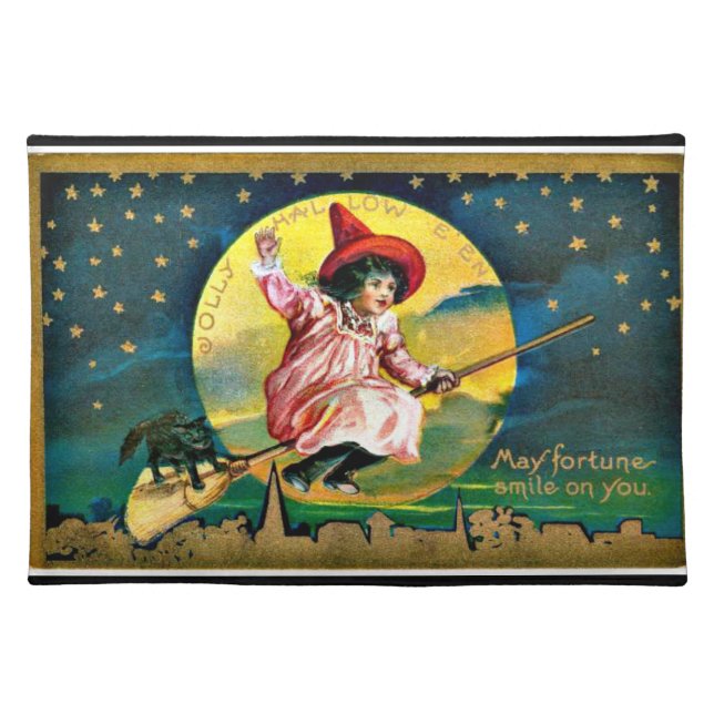 Halloween Vintage Cloth Placemat (Front)