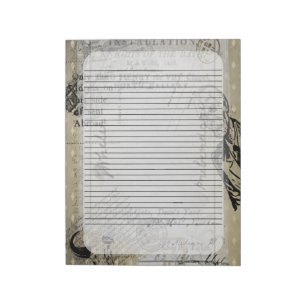 Halloween Vintage Ephamera Zombie Scary Letter Notepad