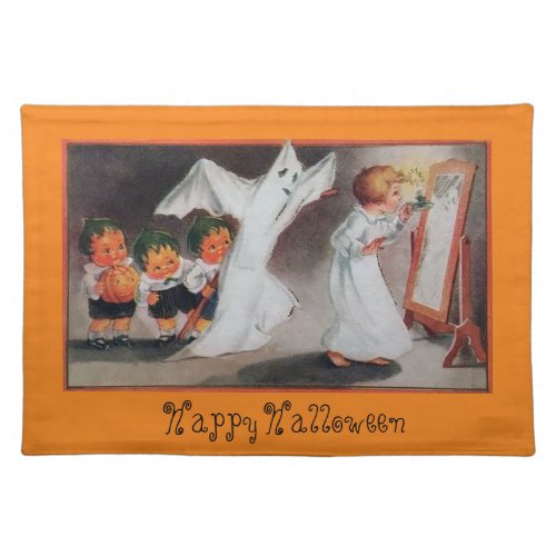 Halloween Vintage Girl with Candle Placemat