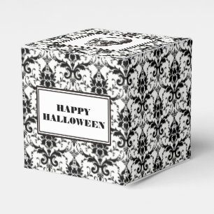 HALLOWEEN Vintage Gothic Damask Pattern Skull Favor Boxes