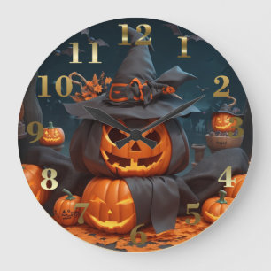  Halloween Vintage Gothic Pumpkin Wall Clock