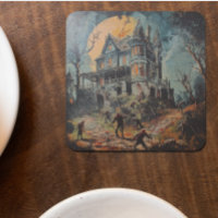 Halloween Vintage Haunted House Zombie
