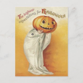 Halloween Vintage Holiday Postcard by thedustyattic at Zazzle