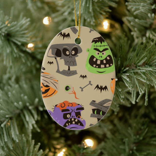Halloween vintage pattern ornament (Tree)